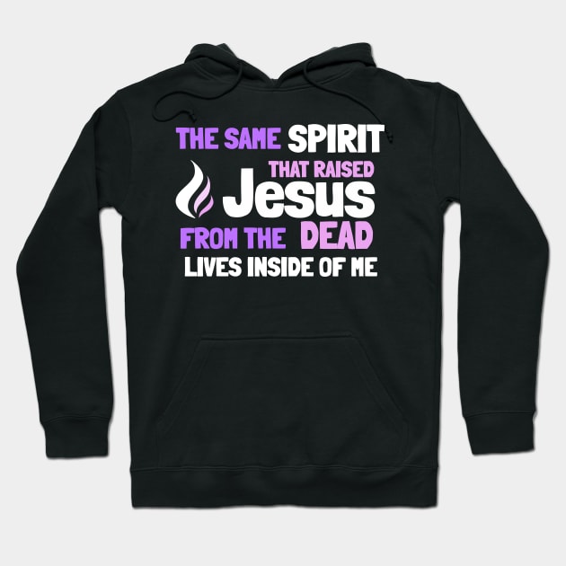 Holy Spirit Jesus Resurrection Power Easter Pink Letters Hoodie by WearTheWord